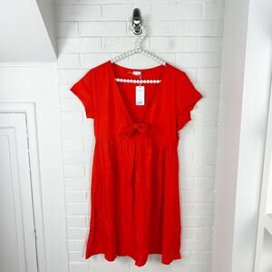 NWT Lascana Orange Tie Front Detail Dress Size 4